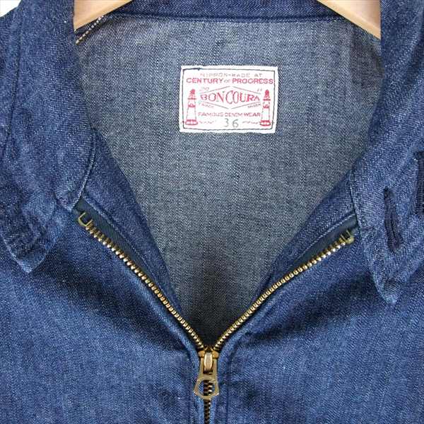 BONCOURA ボンクラ スウィングトップ デニム ジャケット ネイビー系 36【中古】
