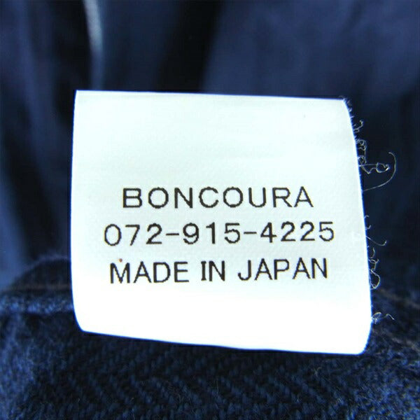 BONCOURA ボンクラ デニム ファティーグ ヘリンボーン ジャケット 紺系 36【中古】