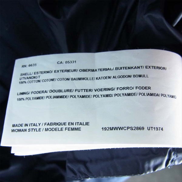 WOOLRICH ウールリッチ WWCPS2869 コクーンパーカ ファー付き ダウンコート ジャケット ネイビー系 S【新古品】【未使用】【中古】