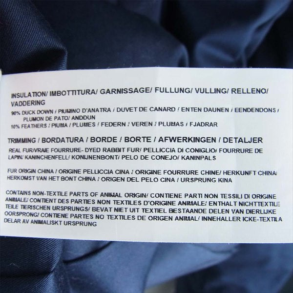 WOOLRICH ウールリッチ WWCPS2869 コクーンパーカ ファー付き ダウンコート ジャケット ネイビー系 S【新古品】【未使用】【中古】