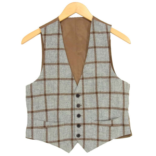 RING JACKET リングジャケット view Brewmels チェック ウール グレー系 42【中古】