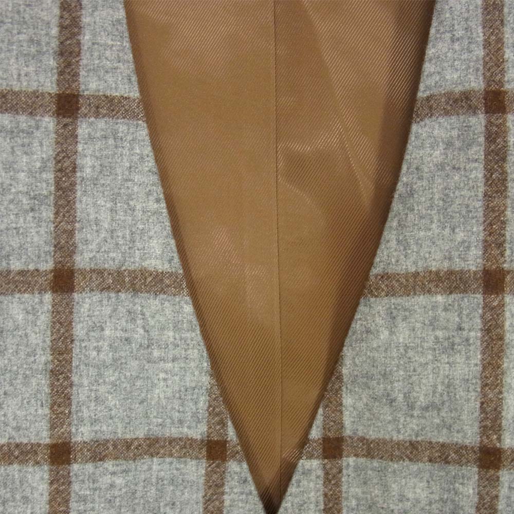 RING JACKET リングジャケット view Brewmels チェック ウール グレー系 42【中古】