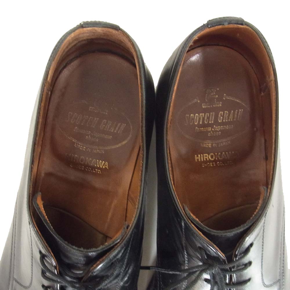 SCOTCH GRAIN スコッチグレイン 119 Uチップ レザー シューズ ブラック系 26 1/2【中古】