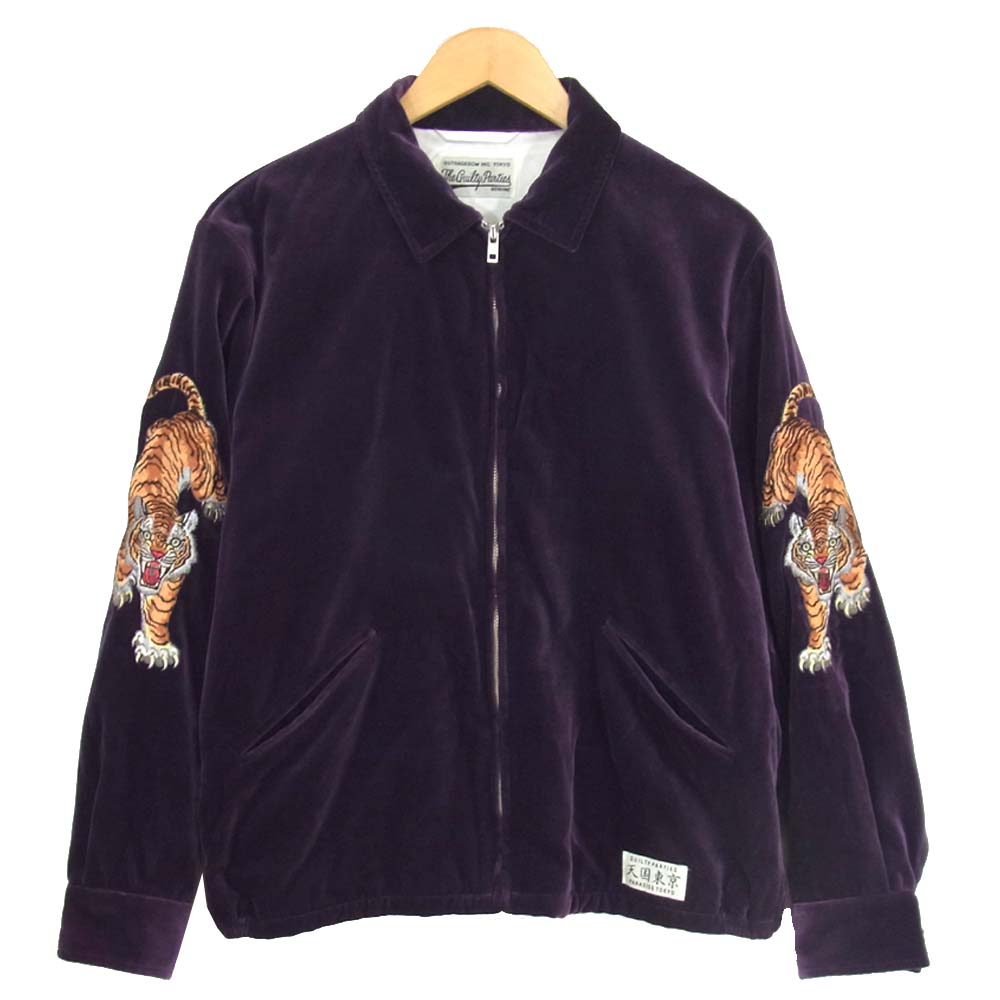 WACKO MARIA ワコマリア TIM LEHI  VELOUR VIETNAM JACKET ベトジャン スカジャン ジャケット パープル系 M【中古】