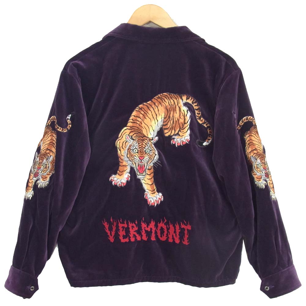 WACKO MARIA ワコマリア TIM LEHI  VELOUR VIETNAM JACKET ベトジャン スカジャン ジャケット パープル系 M【中古】