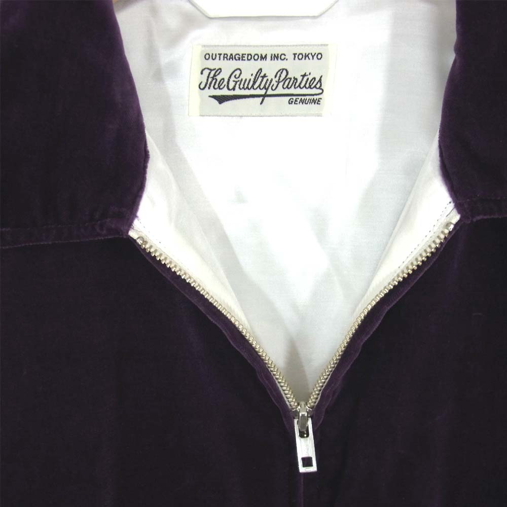WACKO MARIA ワコマリア TIM LEHI  VELOUR VIETNAM JACKET ベトジャン スカジャン ジャケット パープル系 M【中古】