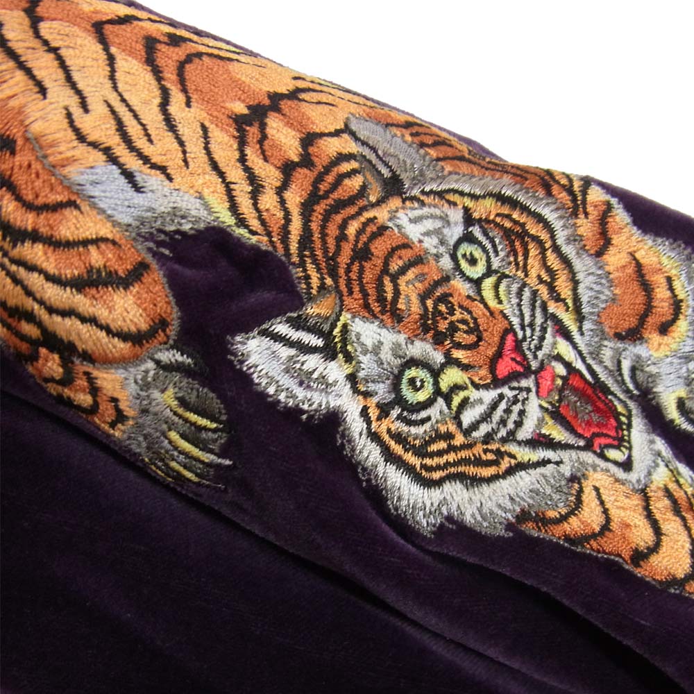 WACKO MARIA ワコマリア TIM LEHI  VELOUR VIETNAM JACKET ベトジャン スカジャン ジャケット パープル系 M【中古】