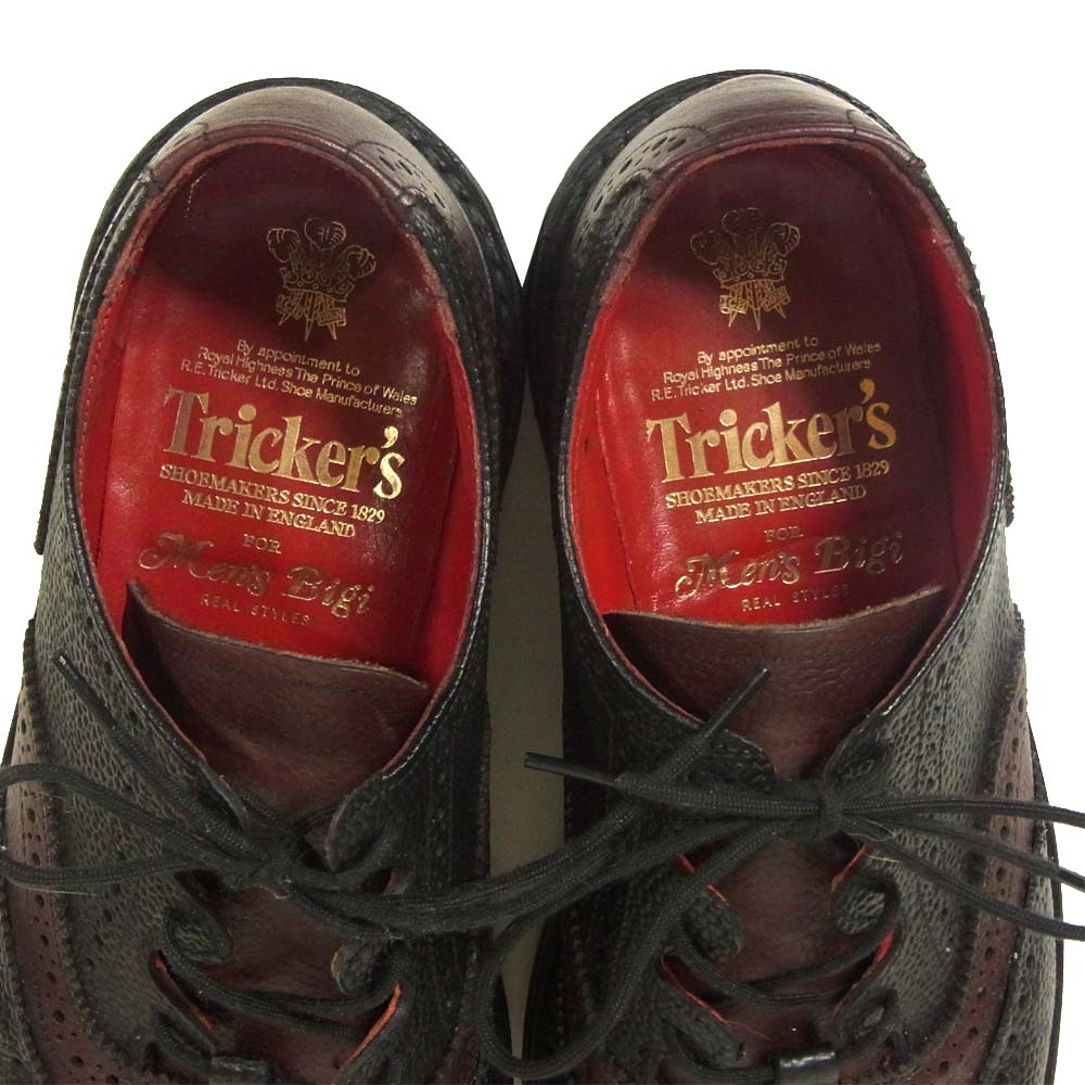 Tricker's トリッカーズ M7508 メンズビギ MEN’S BIGI ツートーン ギリー ブローグ ブラック系 ブラウン系 9【美品】【中古】