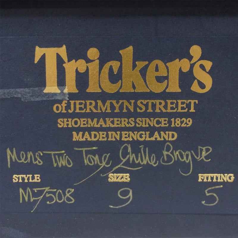 Tricker's トリッカーズ M7508 メンズビギ MEN’S BIGI ツートーン ギリー ブローグ ブラック系 ブラウン系 9【美品】【中古】