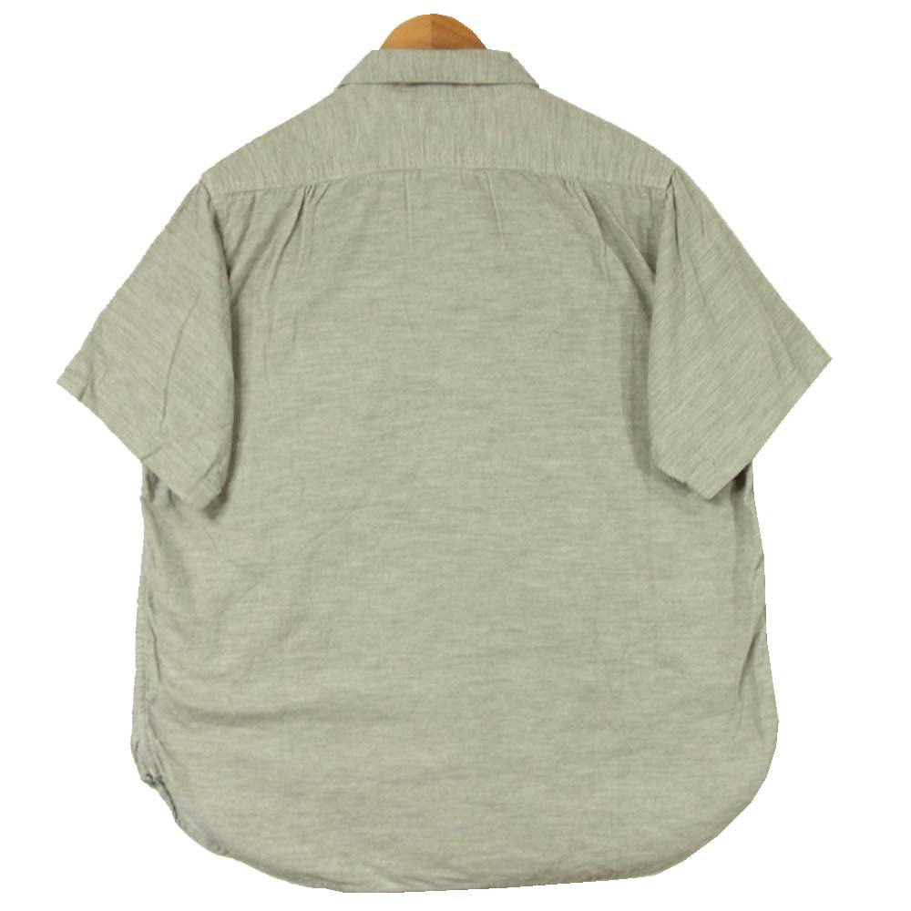 POST OVERALLS ポストオーバーオールズ プルオーバー ジップ 半袖シャツ グレー系 L【中古】