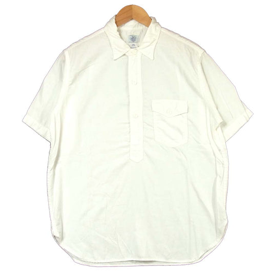 POST OVERALLS ポストオーバーオールズ プルオーバー 半袖シャツ ホワイト系 L【中古】