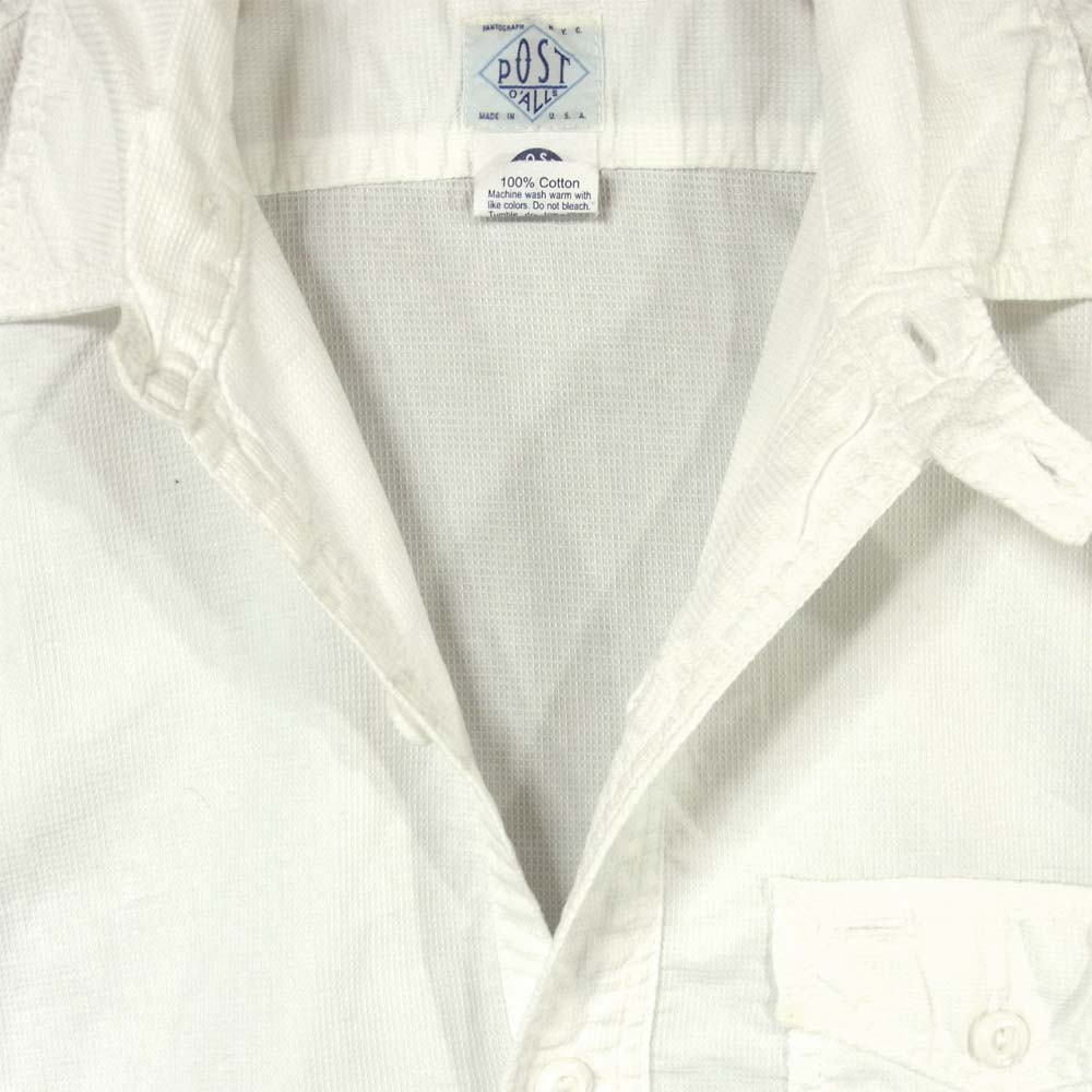 POST OVERALLS ポストオーバーオールズ プルオーバー 半袖シャツ ホワイト系 L【中古】
