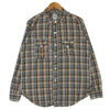 POST OVERALLS ポストオーバーオールズ チェック 長袖シャツ ブラウン系 L【中古】