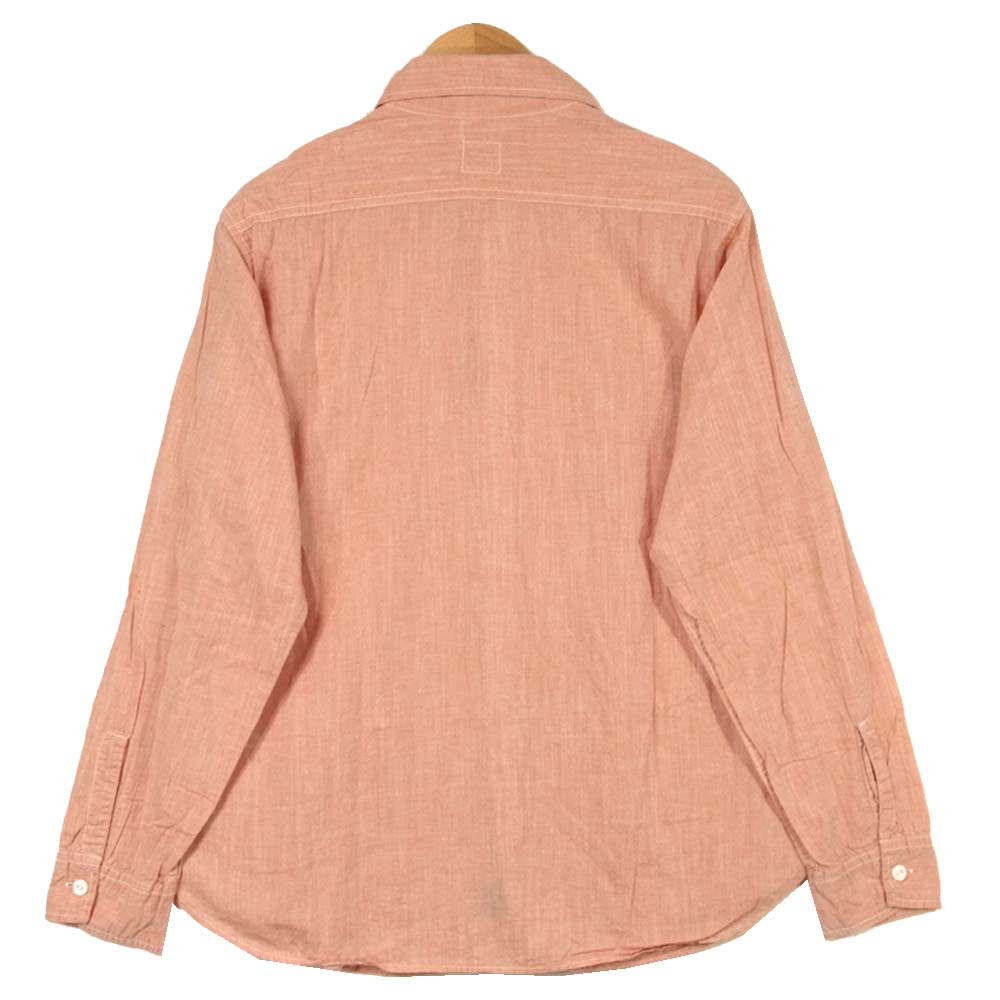 POST OVERALLS ポストオーバーオールズ シャンブレー 長袖シャツ ピンク系 L【中古】