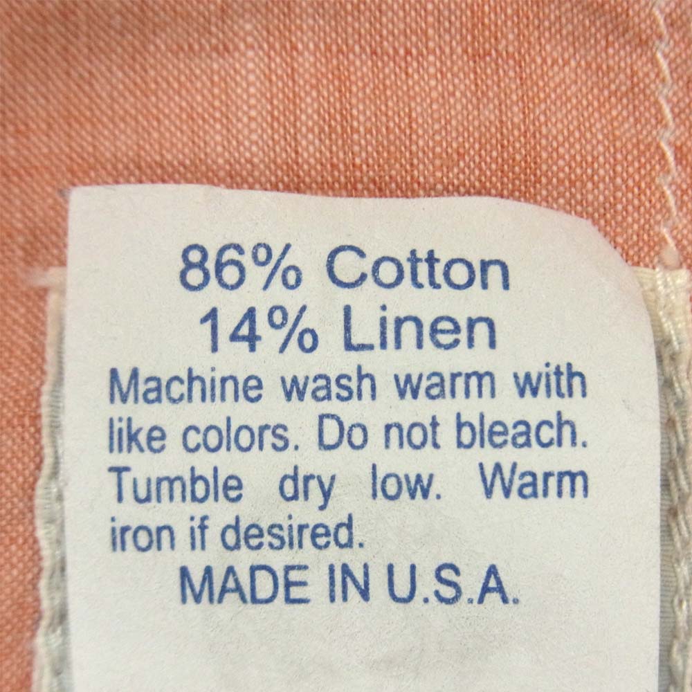 POST OVERALLS ポストオーバーオールズ シャンブレー 長袖シャツ ピンク系 L【中古】