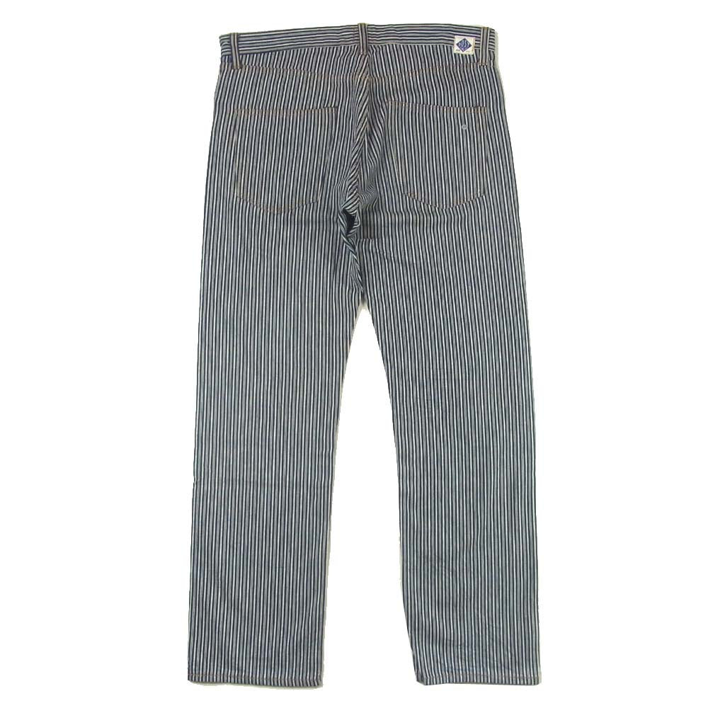 POST OVERALLS ポストオーバーオールズ ストライプ パンツ ネイビー系 ホワイト系 サイズ表記なし【中古】