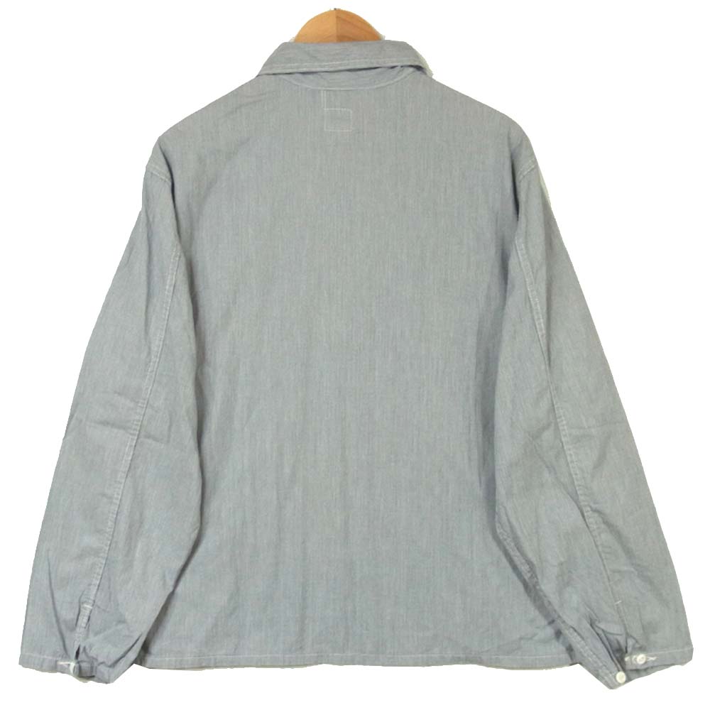 POST OVERALLS ポストオーバーオールズ プルオーバー ストライプ 長袖シャツ グレー系 L【中古】