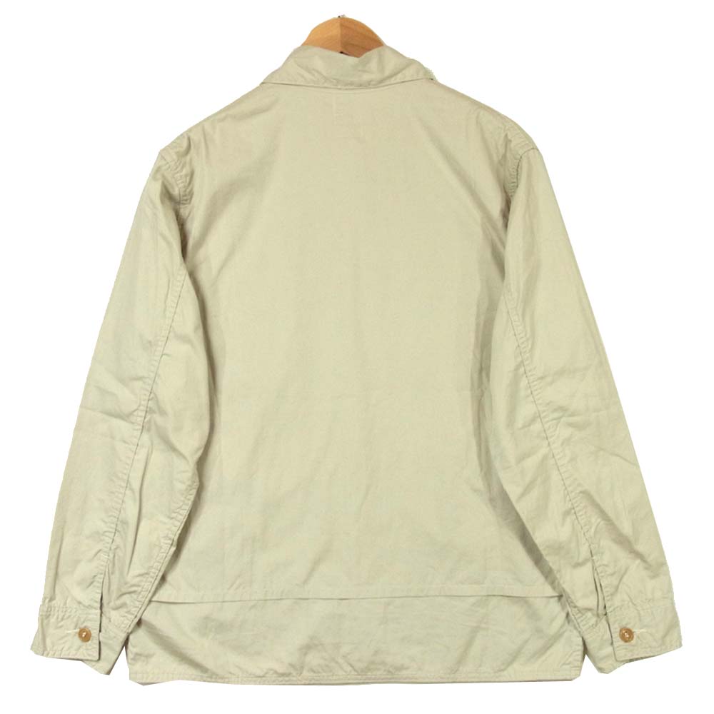 POST OVERALLS ポストオーバーオールズ クルーザー シャツ ジャケット ベージュ系 グレー系 L【中古】