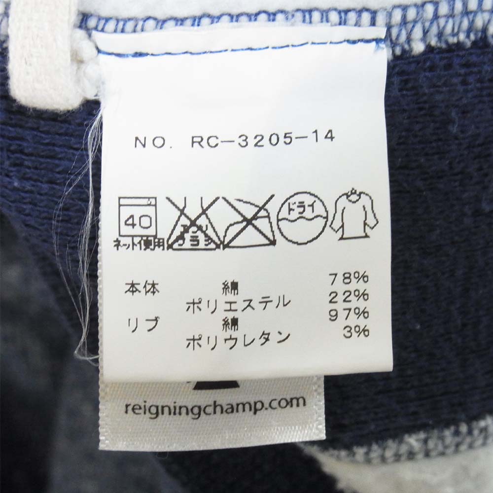 REIGNING CHAMP レイニングチャンプ RC-3205-14 裏起毛 ジップパーカー ブルー ネイビー系 L【中古】