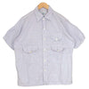 POST OVERALLS ポストオーバーオールズ チェック 半袖シャツ ライトブルー系 L【中古】