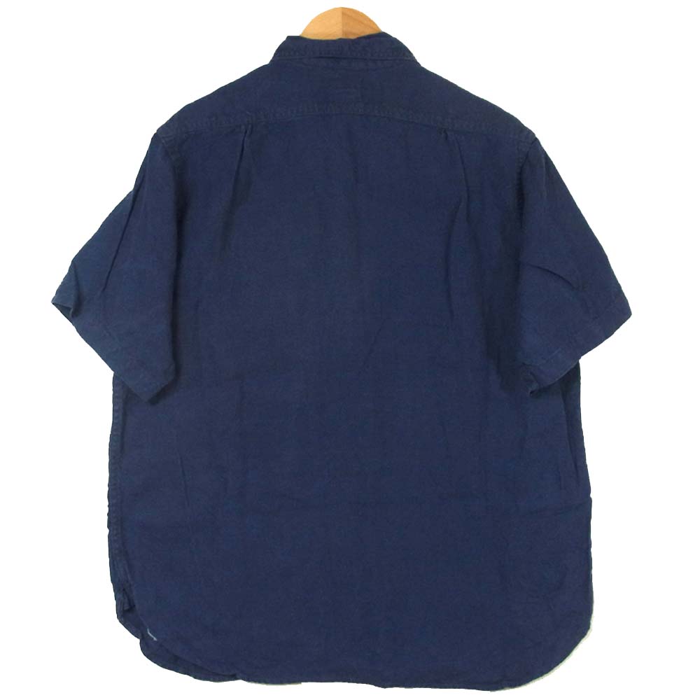 POST OVERALLS ポストオーバーオールズ C-POST4 S/S プルオーバー 半袖シャツ ネイビー系 L【中古】