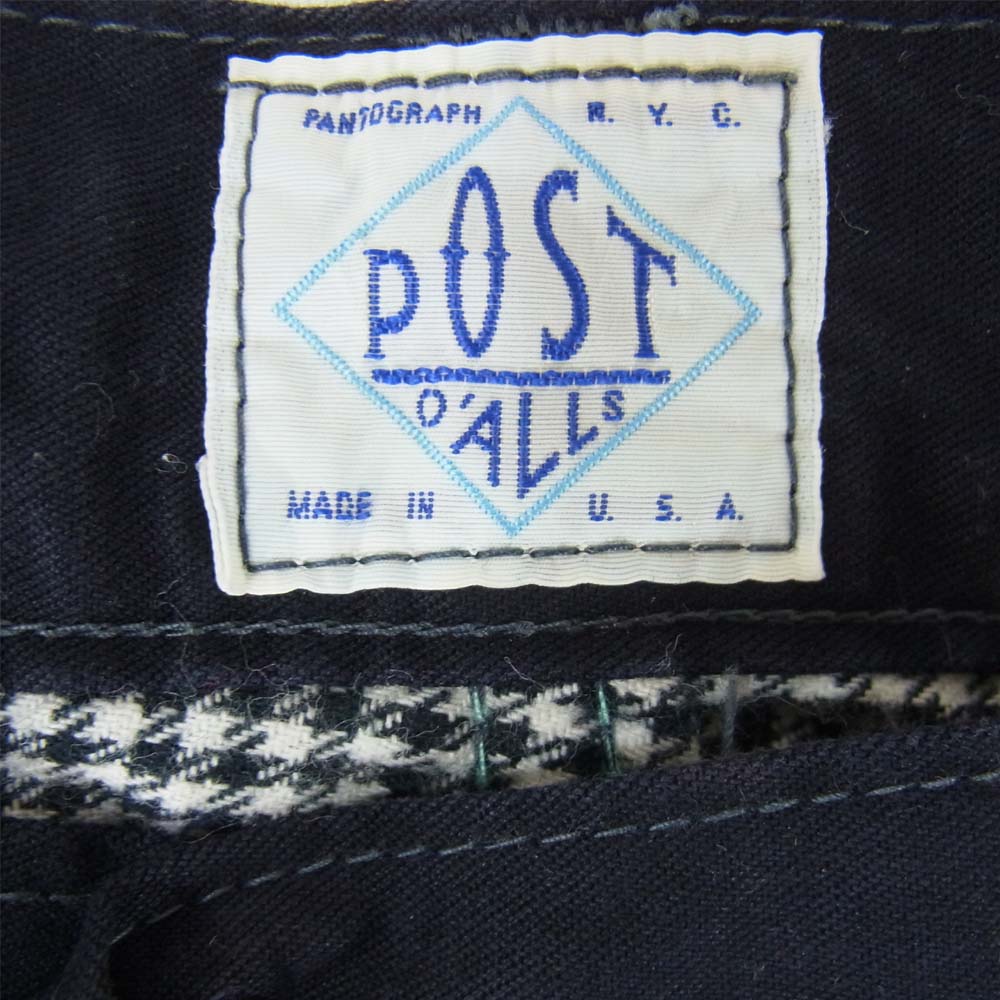 POST OVERALLS ポストオーバーオールズ 5 ポケット チノ パンツ ネイビー系 サイズ表記無【中古】