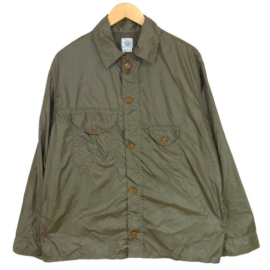 POST OVERALLS ポストオーバーオールズ C-POST-R ナイロン 長袖シャツ カーキ系 L【中古】