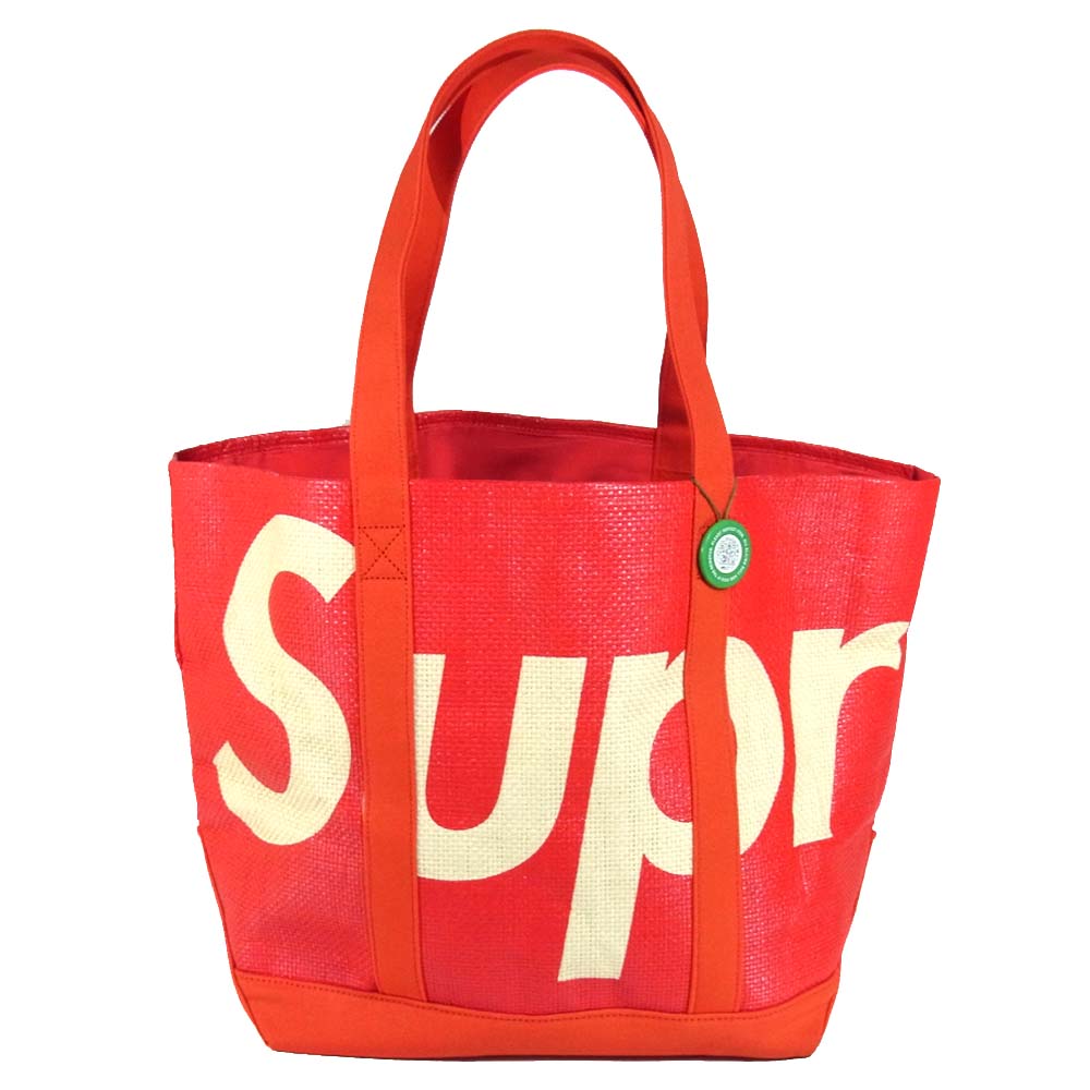Supreme シュプリーム 20SS Raffia Tote Red ラフィア トート バッグ レッド系【新古品】【未使用】【中古】