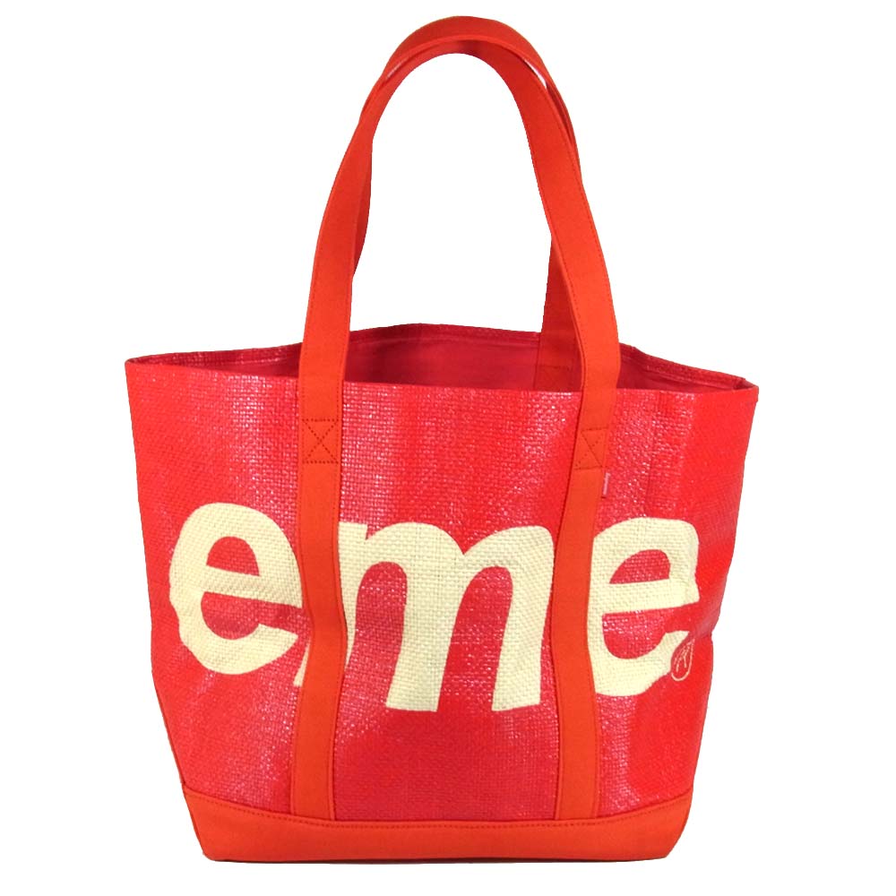 Supreme シュプリーム 20SS Raffia Tote Red ラフィア トート バッグ レッド系【新古品】【未使用】【中古】
