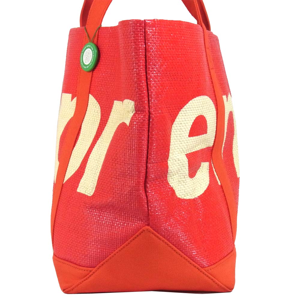 Supreme シュプリーム 20SS Raffia Tote Red ラフィア トート バッグ レッド系【新古品】【未使用】【中古】