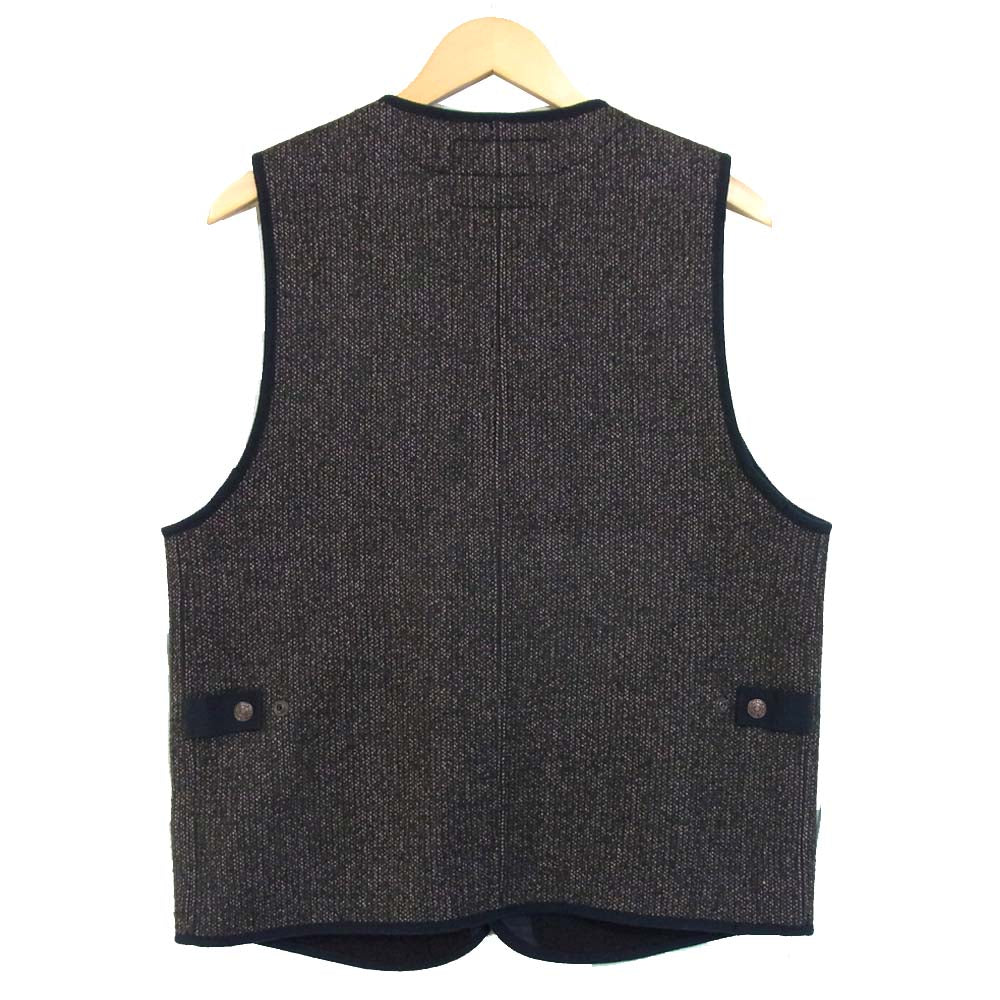 IRON HEART アイアンハート ビーチ クロス ウール ベスト ブラック系 XL【美品】【中古】