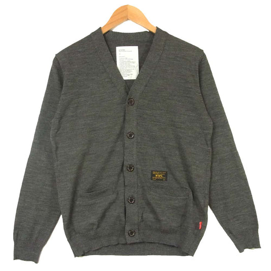 WTAPS ダブルタップス 142MADT-KNM03 CARDIGAN SWEATER WOOL GY カーディガン M【中古】