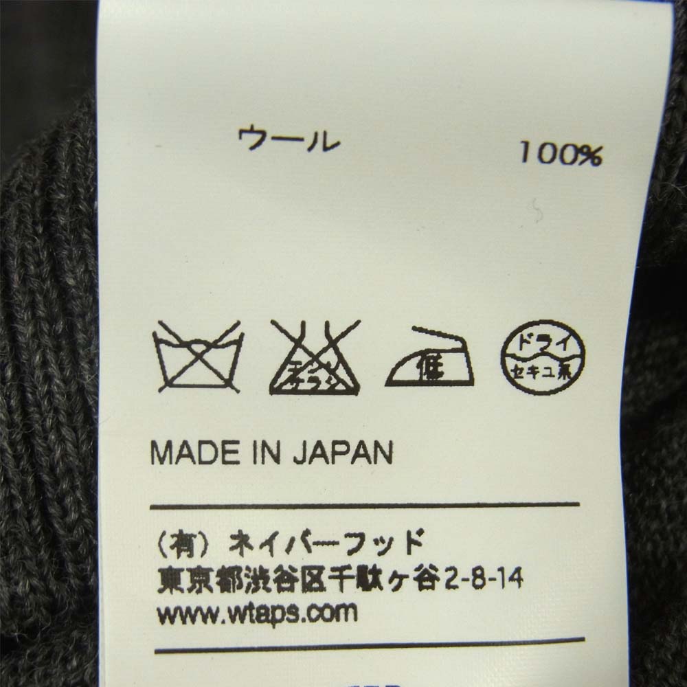 WTAPS ダブルタップス 142MADT-KNM03 CARDIGAN SWEATER WOOL GY カーディガン M【中古】
