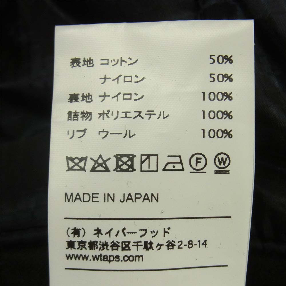 WTAPS ダブルタップス 172WVDT-JKM01 A-1 JACKET CONY SATIN ブラック系 2【中古】