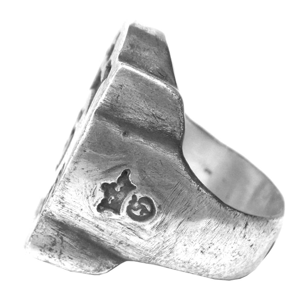 GABOR ガボール 国内正規店ギャランティ付属 SHIELD G E CROWN RING シールド クラウン リング シルバー系 15～16号程度【中古】