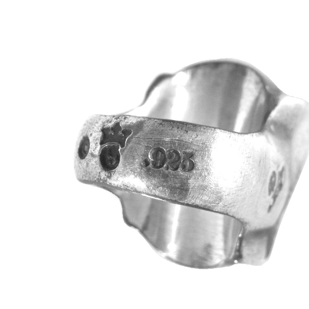 GABOR ガボール 国内正規店ギャランティ付属 SHIELD G E CROWN RING シールド クラウン リング シルバー系 15～16号程度【中古】