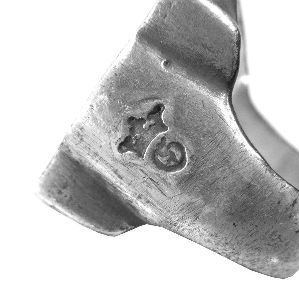 GABOR ガボール 国内正規店ギャランティ付属 SHIELD G E CROWN RING シールド クラウン リング シルバー系 15～16号程度【中古】