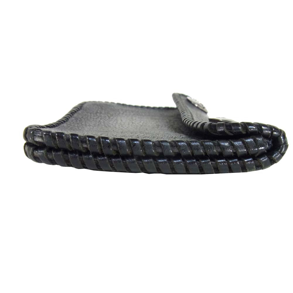 GABOR ガボール 国内正規店ギャランティ付属 BIKER S WALLET Tバー スティングレイ バイカーズウォレット ブラック系【中古】