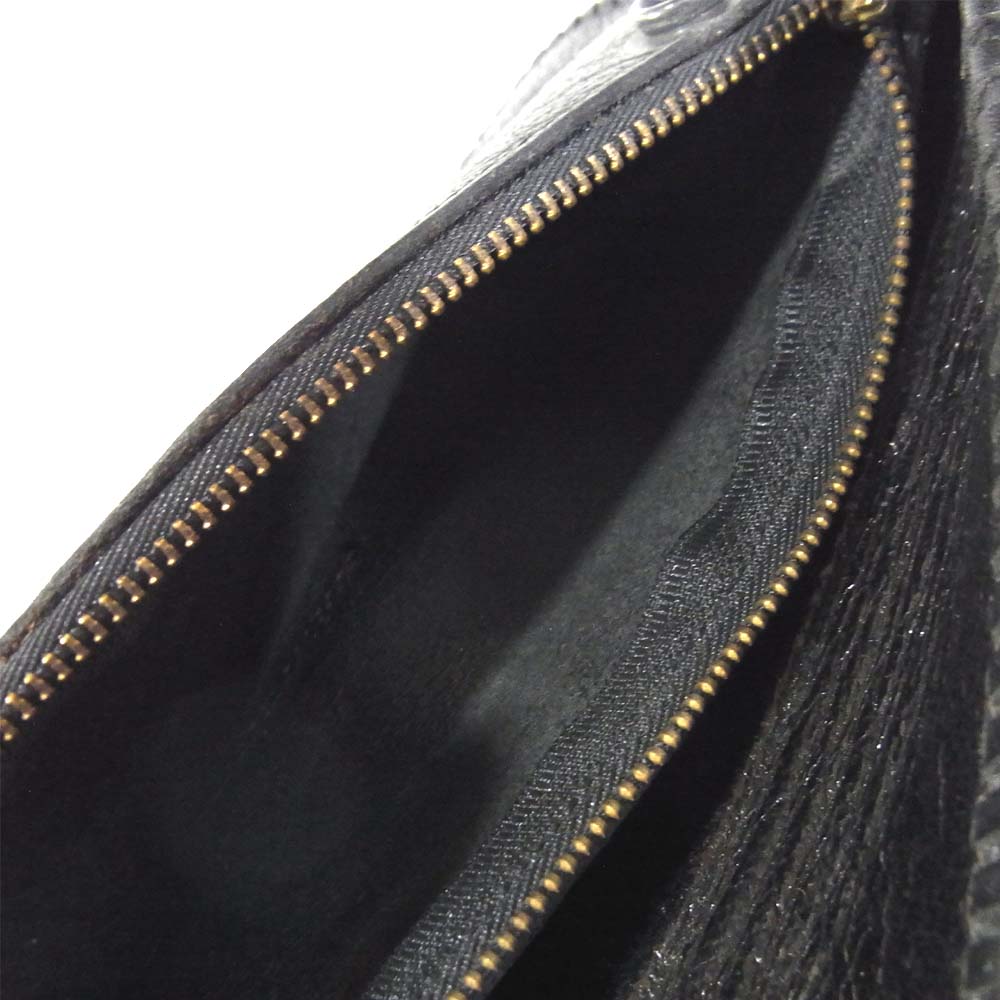 GABOR ガボール 国内正規店ギャランティ付属 BIKER S WALLET Tバー スティングレイ バイカーズウォレット ブラック系【中古】