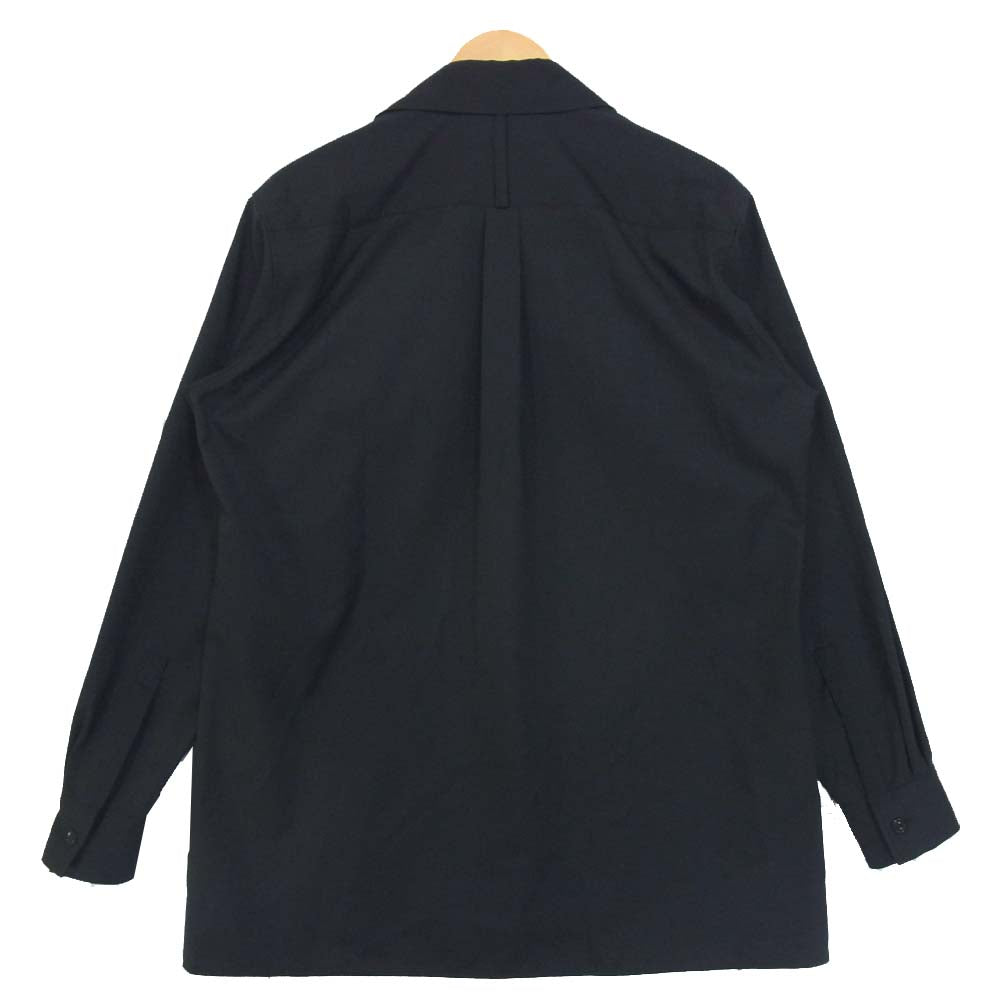 Yohji Yamamoto ヨウジヤマモト UB-B13-100 SYTE サイト T/W Gabardine Storm Shield Double Pocket Shirt ギャバジン ダブルポケット シャツ ブラック系 3【新古品】【未使用】【中古】