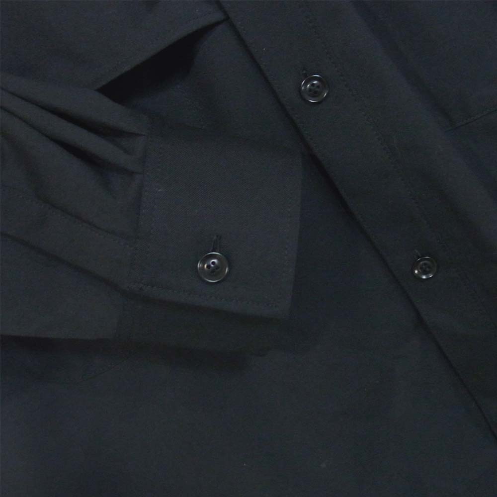 Yohji Yamamoto ヨウジヤマモト UB-B13-100 SYTE サイト T/W Gabardine Storm Shield Double Pocket Shirt ギャバジン ダブルポケット シャツ ブラック系 3【新古品】【未使用】【中古】