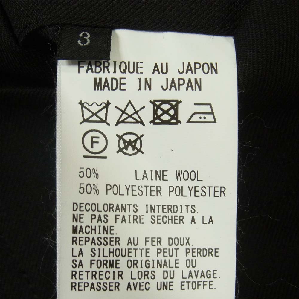 Yohji Yamamoto ヨウジヤマモト GN-C01-100 GroundY GN-C01-100 T/W gaberdine Box Long ギャバ ボックス ロング ジャケット コート ブラック系 3【新古品】【未使用】【中古】