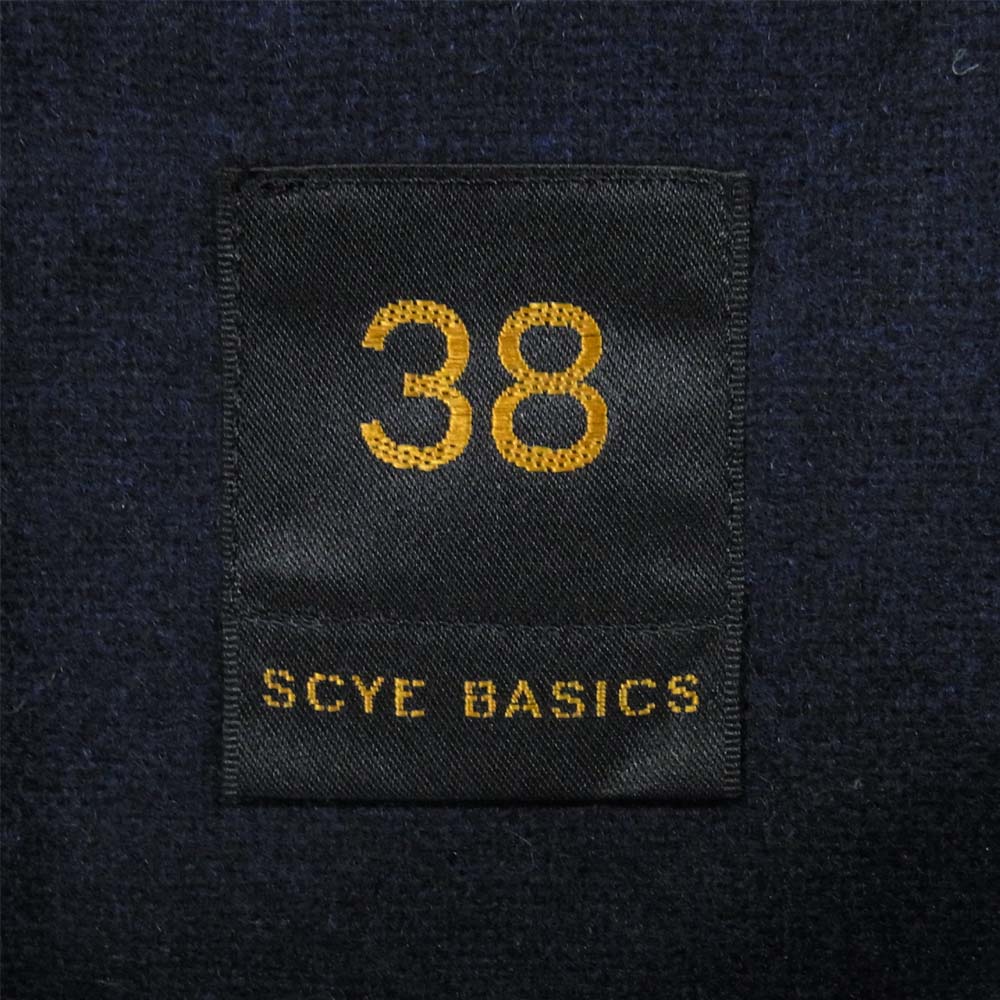 SCYEBASICS サイベーシック MPC119W ウール カシミヤ ダッフルコート ネイビー系 38【中古】