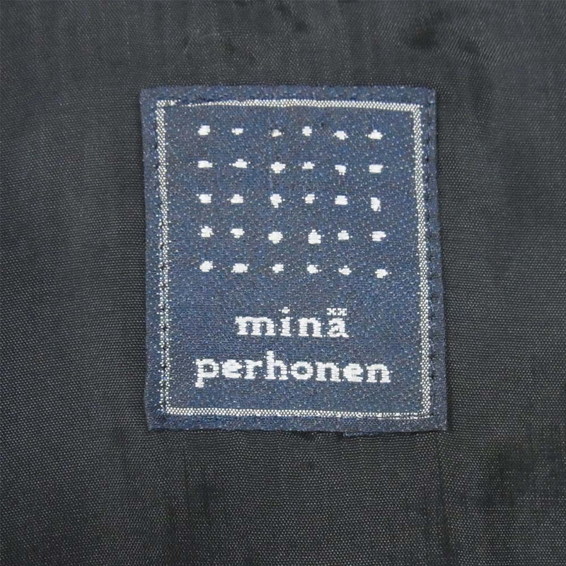 mina perhonen ミナペルホネン La3407 rarte タルト ノースリーブ ワンピース black*mix 38【新古品】【未使用】【中古】