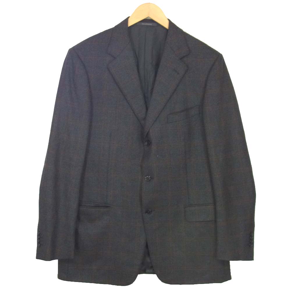Ermenegildo Zegna エルメネジルドゼニア チェック ジャケット グレー系 L【美品】【中古】
