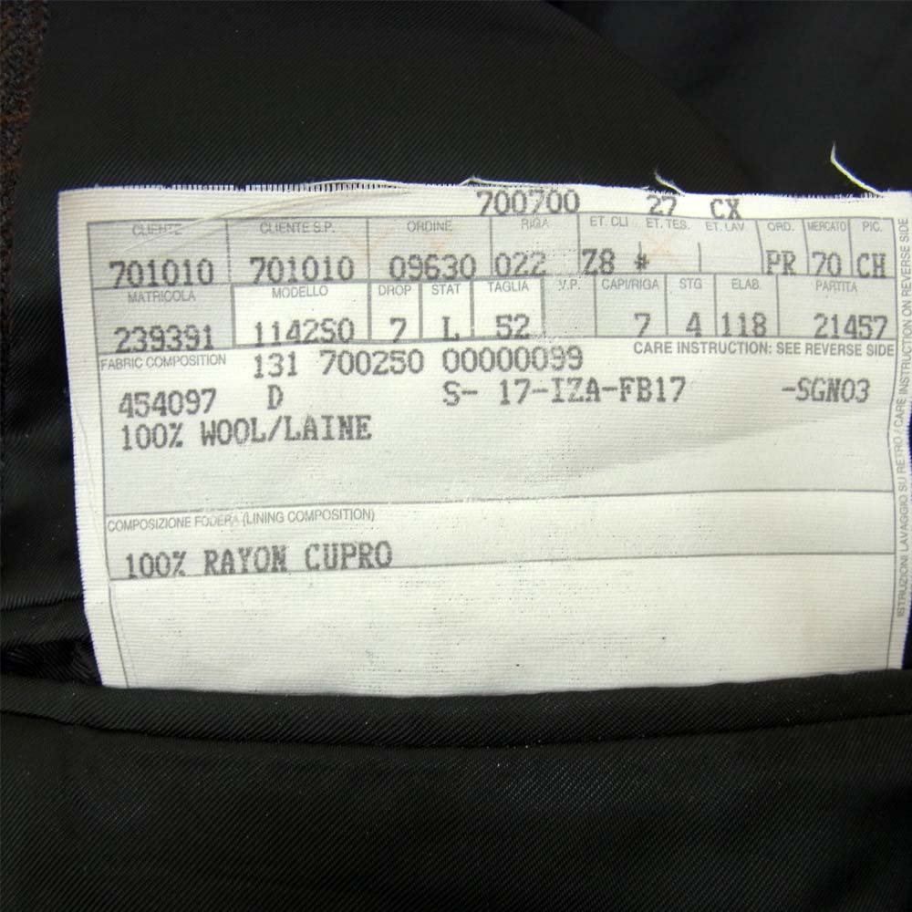 Ermenegildo Zegna エルメネジルドゼニア チェック ジャケット グレー系 L【美品】【中古】