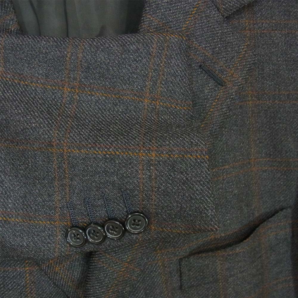 Ermenegildo Zegna エルメネジルドゼニア チェック ジャケット グレー系 L【美品】【中古】