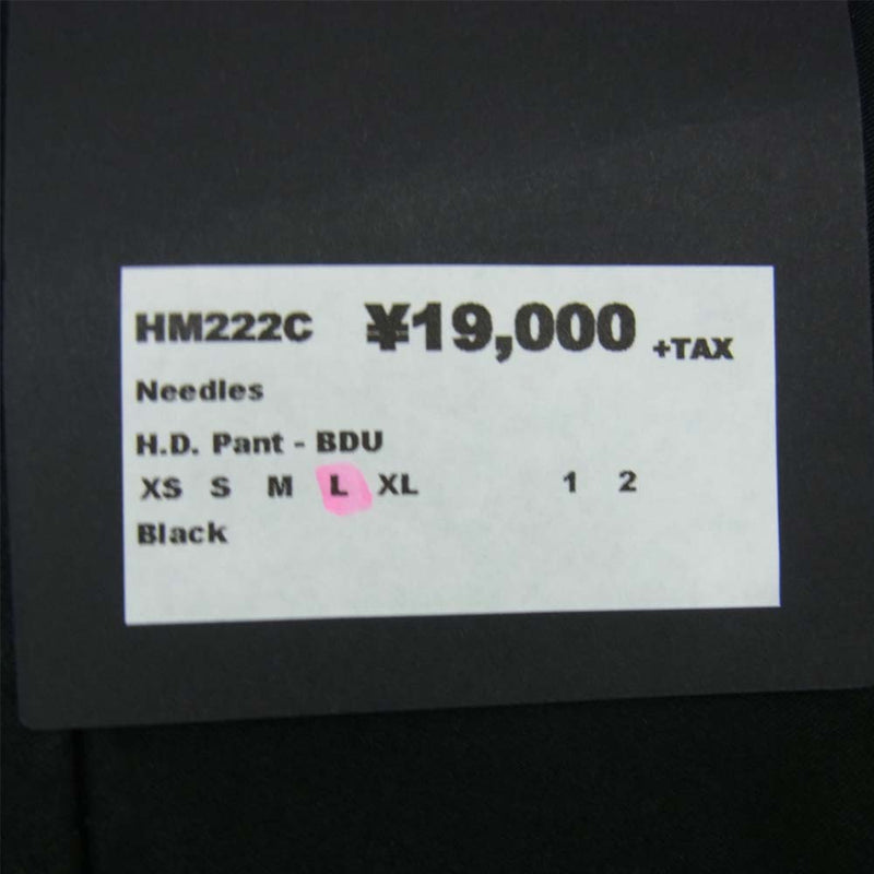 Needles ニードルス HM222C H.D. PANT - BDU ヒザデル パンツ ブラック系 L【中古】