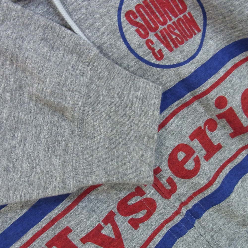 HYSTERIC GLAMOUR ヒステリックグラマー 02202CF02 HYS WORKS TEAM オーバーサイズ パーカー チャコール系 M【美品】【中古】