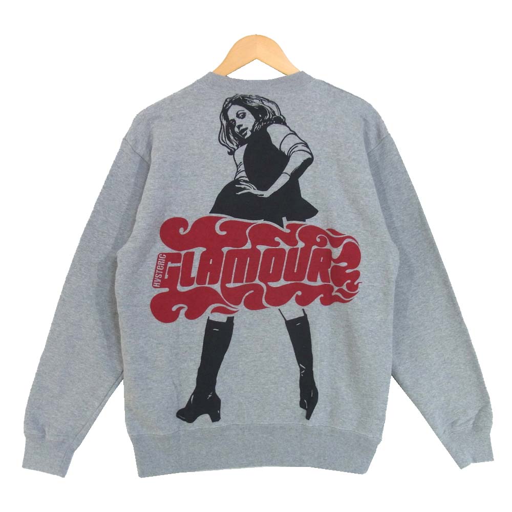 HYSTERIC GLAMOUR ヒステリックグラマー 02203CS14 VIXEN GIRL スウェット グレー系 M【美品】【中古】